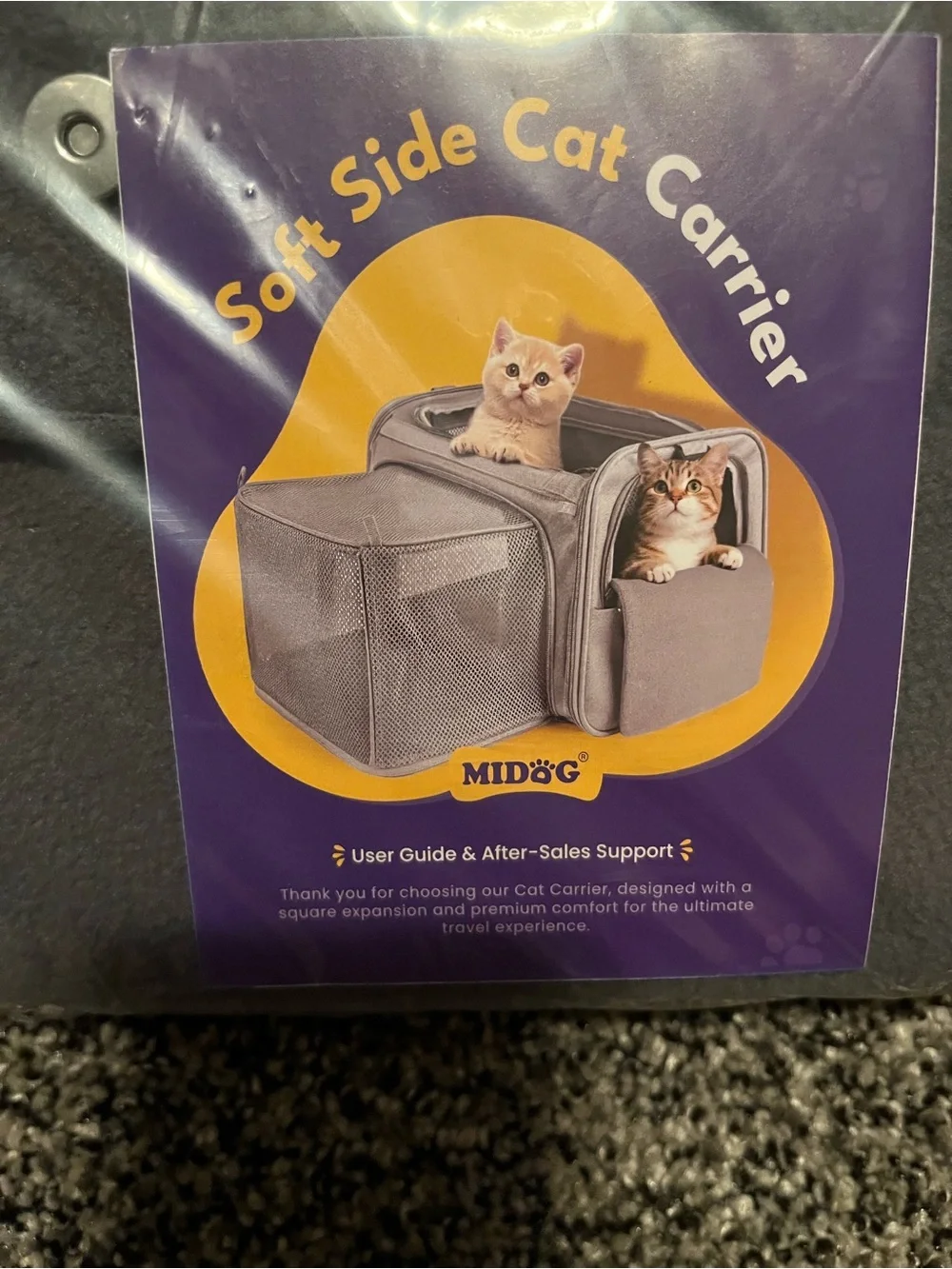 Midog soft side cat carrier